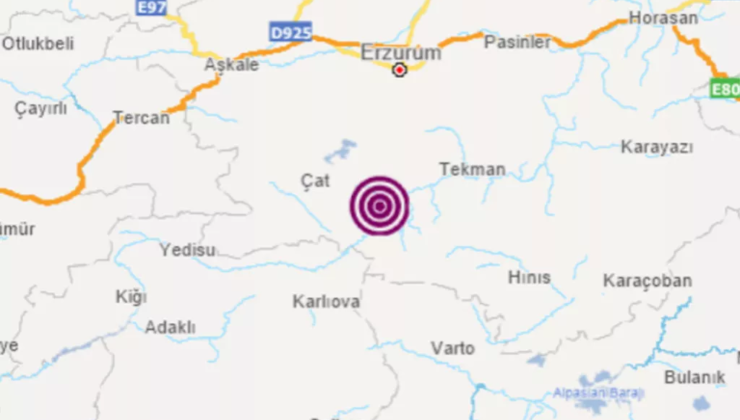 Erzurum’da korkutan deprem! AFAD duyurdu…