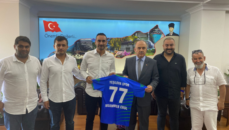 YEŞİLOVA SPOR YÖNETİMİNDEN, VALİ EROL’A ZİYARET