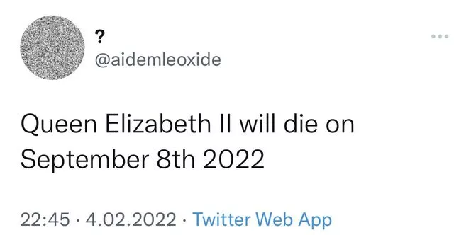 Kraliçe Elizabeth’in ölüm tarihini 7 ay önce yazmış