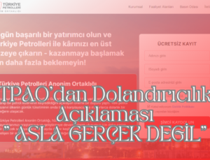 TPAO’dan Dolandırıcılık Açıklaması Geldi