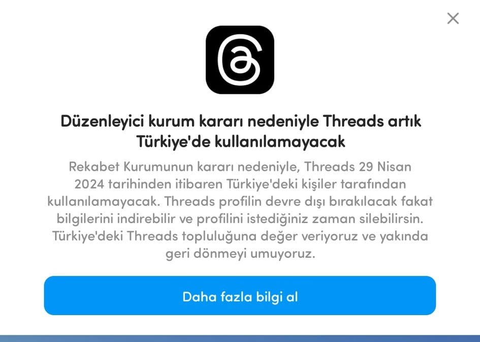 Threads’in Türkiye’de Kullanımı Yasaklandı