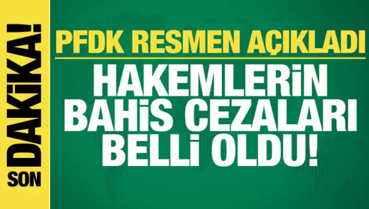 Bahis Oynayan Hakemlerin Cezaları Belli Oldu