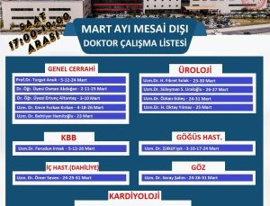 Yalova Eğitim ve Araştırma Hastanesi’nde Mesai Dışı Poliklinik Hizmeti Başlıyor