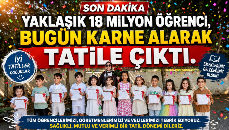 Yalova’da 55 Bin 798 Öğrenci Karne Heyecanı Yaşadı